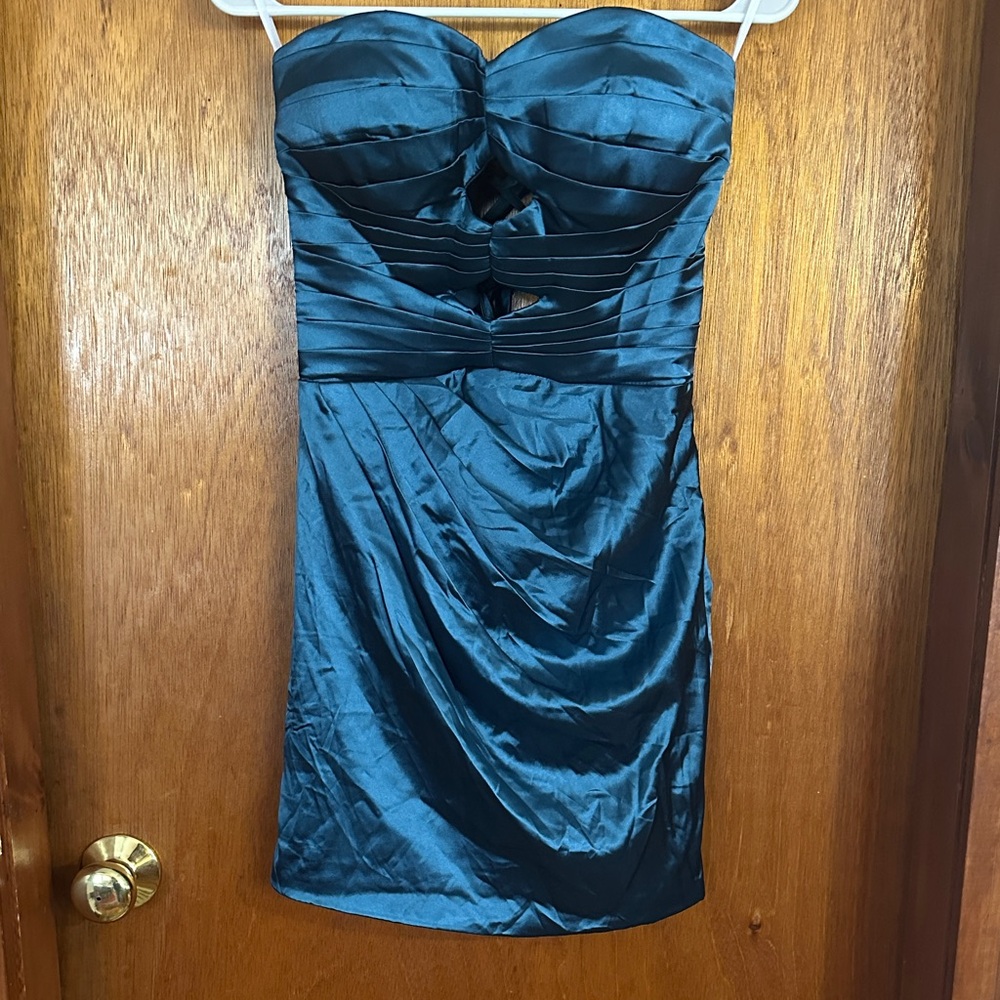 NWT Teal Strapless Dress
